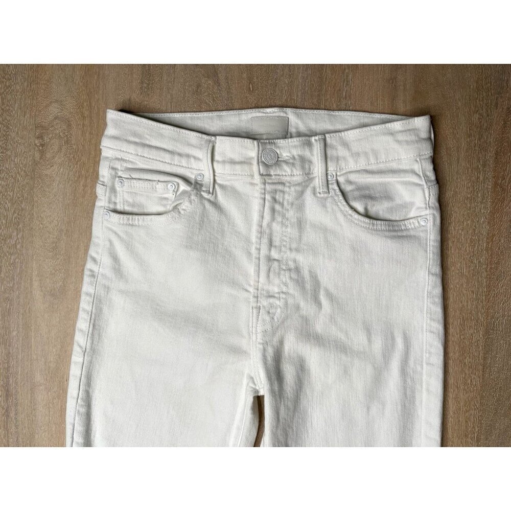 MOTHER The Insider Crop Step Fray in Fairest of Them All White Size 26 - Picture 4 of 12